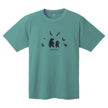 【【蘋果戶外】】mont-bell 1114847 BGN 藍綠【男款】尋找昆蟲 SEARCHING Wickron 短袖排汗衣 排汗T恤 機能衣