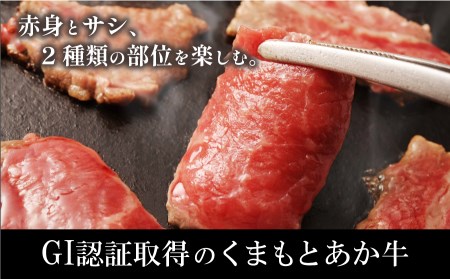 生産者直送！GI認証　くまもとあか牛すき焼き用(500g)・焼き肉用(500g)食べ比べセット