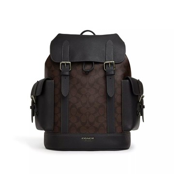 COACH Hudson 30 銀色標識Logo大容量翻蓋抽繩封口揹包雙肩 CB839(預購)~【 購物節優惠 ★ 菲尼斯 國際精品 3折起 】