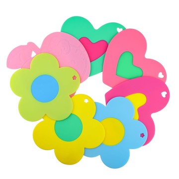 🔥桃園出貨-硅膠隔熱墊 餐墊桌墊水杯墊可愛花朵蘋果方形形狀拚色隔熱鍋墊