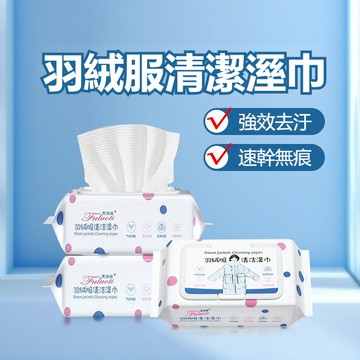 【漢斯衛浴】隔日達🔥羽絨外套清潔濕紙巾 衣物去漬 抽取式清潔濕巾 羽絨衣清潔濕紙巾 免沖洗 一次性強力去汙 衣物乾洗專用