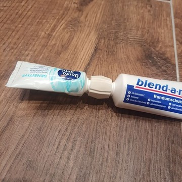 台灣24h🐑隔日✈️旅行必備牙膏分裝器填充實用轉換器牙膏分裝器3D牙膏替換頭