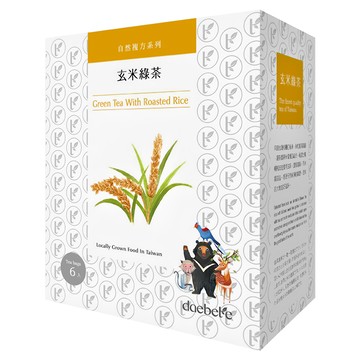 daebete 茶米茶 自然複方 玄米綠茶茶包 Set  嚴選台梗八號稻米 香濃飽滿  茶香和米香結合 6包  3g  1盒