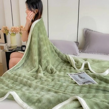 臺灣現/🎀毯子 毛毯 午休毯毛毯泡泡絨加厚四季保暖毯子辦公室午睡蓋被珊瑚絨牀上沙發空調毯
