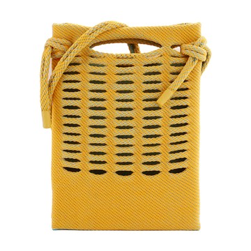 ISSEY MIYAKE 三宅一生 GG系列MOKKO MIX 雙色編織斜背包-橙色×淺綠 _廠商直送
