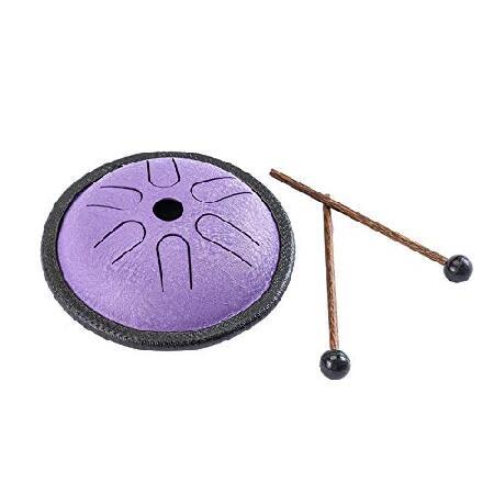 Yahpetes Worry-free Drum 5.5 Inch Steel Tongue Drum Notes Musical Instruments Hand Drums with Handpan Drum with Pair Mallets and Storage Drum Bag