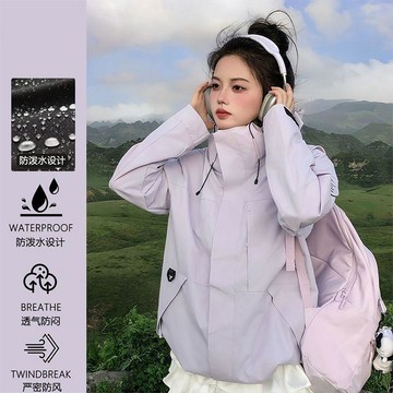 衝鋒衣 女 戶外衝鋒衣 薄款衝鋒衣 單層外套 防風 防水 旅遊登山服