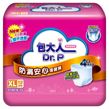 Dr.P 包大人 防漏安心復健褲 蜂巢網孔 瞬吸防漏 整件透氣  XL  12片  1包
