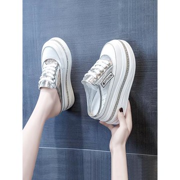 坡跟厚底包頭半拖鞋女鞋外穿2023年夏季新款松糕內增高跟女士涼拖