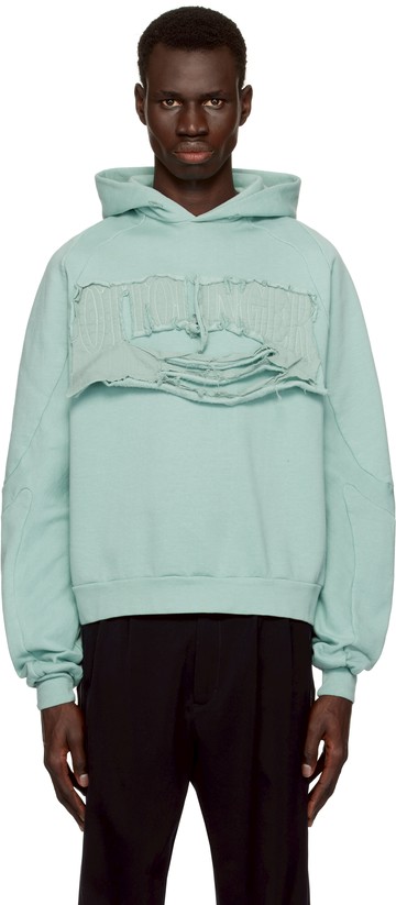 Ottolinger 蓝色 Distressed Multiline 连帽衫