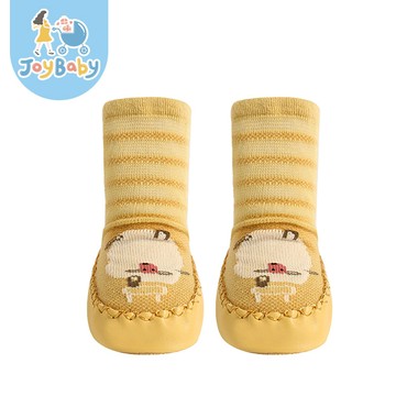 JOYBABY 皮底學步鞋 寶寶學步襪 室內鞋 透氣薄棉卡通地板襪 防滑防掉跟寶寶襪
