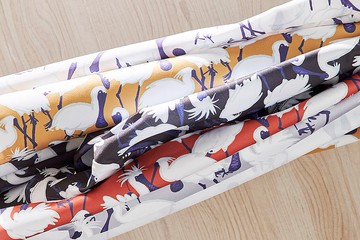 吸濕排汗 原創印花布--黑面琵鷺  六色