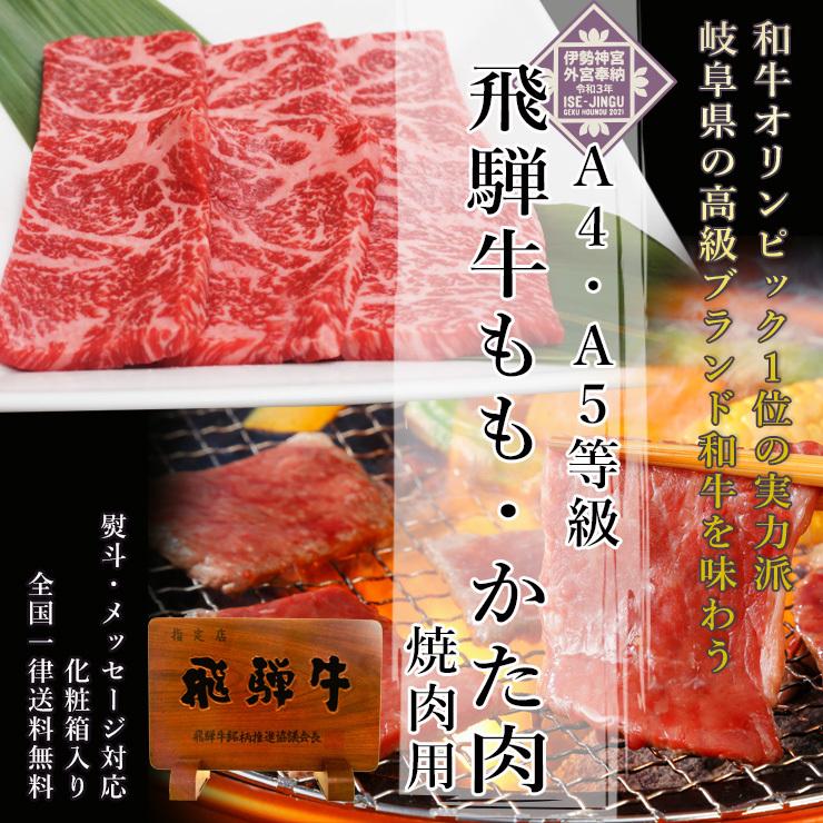 お歳暮 2023 肉 ギフト 飛騨牛 もも かた肉 焼肉 800g A4〜A5等級 約3-4人 牛肉 和牛 帰省土産 冬ギフト 化粧箱入 焼き肉 赤身 黒毛和牛 御祝 内祝