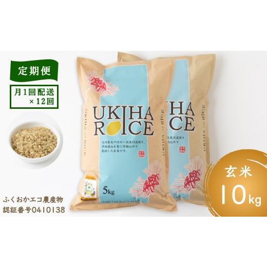 ふるさと納税 福岡県 うきは市 P405-10 みずほファーム UKIHA RICE (玄米10kg×12ヶ月)