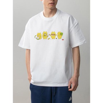 數碼直噴 Noraneko Gundan野貓軍團夏季純棉短袖T恤男女大碼胖子