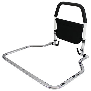 老人孕婦床邊起身可調節扶欄 可調節高度 防滑PU扶手 附收納袋 折疊收納  66 x 55 x 58cm  1個