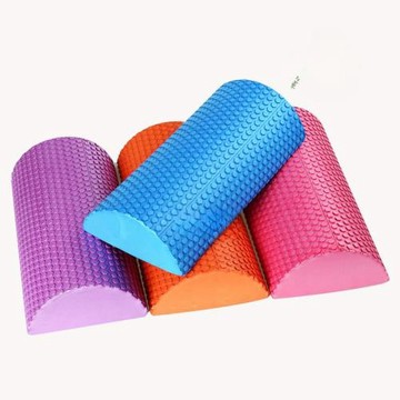 半圓泡沫軸平衡瑜伽柱EVA實心健身枕普拉提棒30CM新品批發禮物