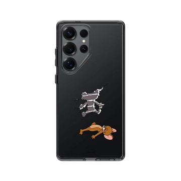 Galaxy S25 Ultra Clear 酷墨灰 - 湯姆貓與傑利鼠 Tom and Jerry - 傑利鼠碰壁