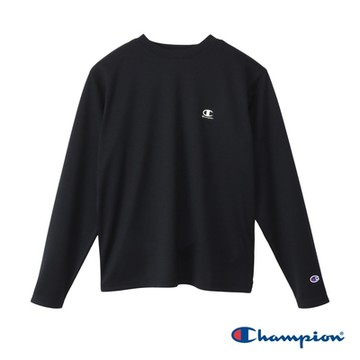 Champion 官方直營-SPORTS 品牌LOGO印花速乾長袖TEE-男(黑色)