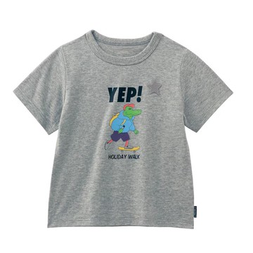 日本千趣會 - GITA 純棉印花短袖上衣-鱷魚滑板-灰