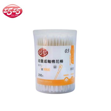 【巧巧】耳勺型幼童紙軸棉花棒(200支/盒)