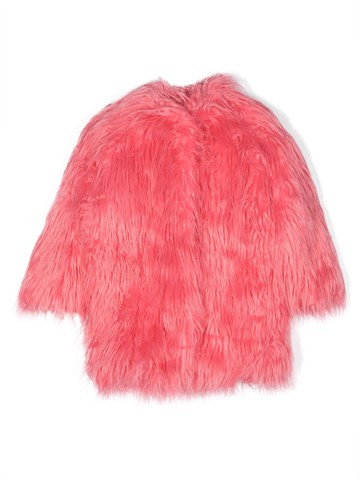 Marni Kids - collarless faux-fur coat - kids - Acrylic/Viscose/Polyester/Polyester - 12 yrs - Pink