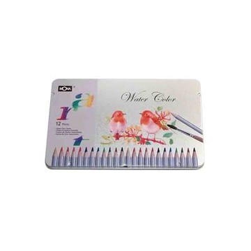 【MBS 萬事捷】MONA 水溶性色鉛筆 12色組 鐵盒裝 /盒 70506