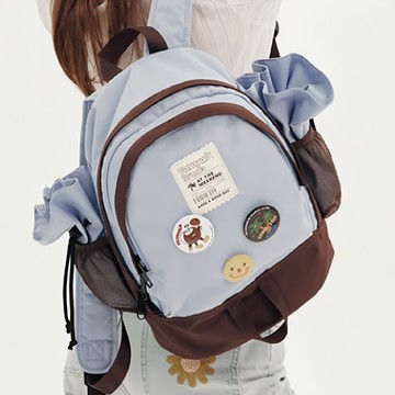 Vanwalk 出走 可愛大耳休閒後背包 V2438  冰奶藍  不適用