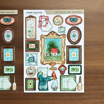 畫框收藏家印章貼紙