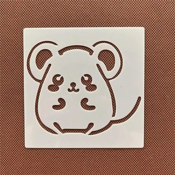 ♔十二生肖可愛卡通繪畫模板小動物噴涂繪畫鏤空模板手賬輔助模板