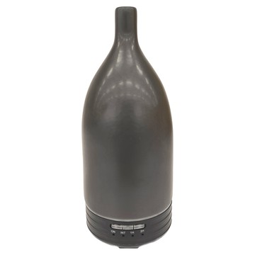 LifeShopping 陶瓷日式禪風 香氛水氧機 100ml 黑色  CAAD0043BK