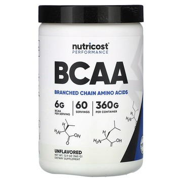 Nutricost, 表現提升，支鏈胺基酸，原味，12.9 盎司（360 克）