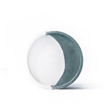 (預購) 莫蘭迪綠系列 | 圓形雙色水泥底盤 水泥飾品盤