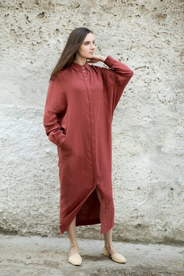 麻連衣裙 Motumo 16S12