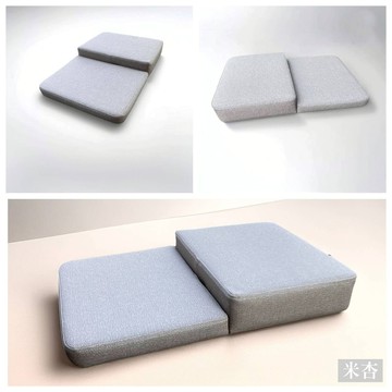 DOLEE 超細纖維貓抓皮一體式折疊靜座墊(附提把) 台灣製【米杏】