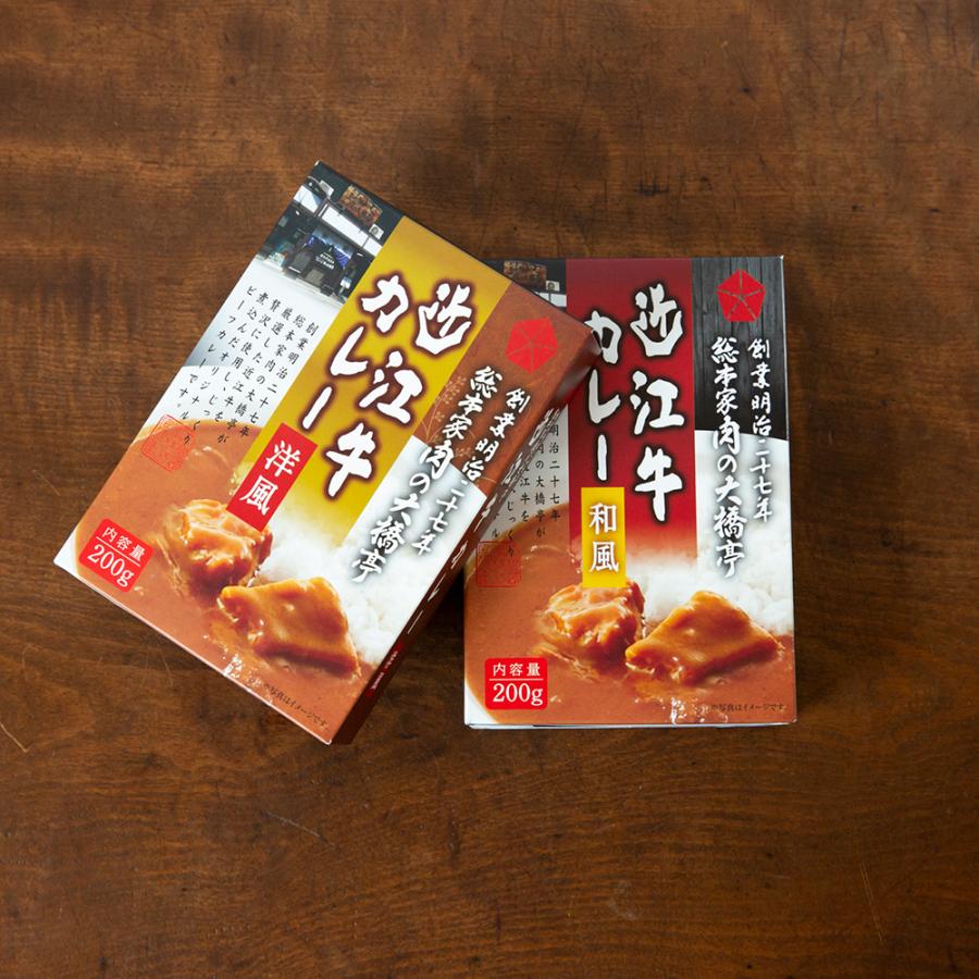 総本家 肉の大橋亭 近江牛カレー 洋風・和風食べ比べセット レトルト 2個