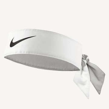 NIKE耐吉TENNIS白色綁帶式頭帶運動止汗帶髮帶透氣頭巾慢跑網球棒球籃球羽球瑜珈健身重訓單車(NTN00101OS/AC4400101)天蠍座生日禮物 交換禮物 男女朋友禮物