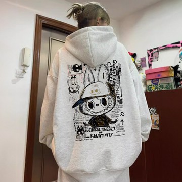 現貨當天出！高品質爆款 Monster拉布布重磅帽t 帽踢 oversize 寬鬆 美式帽t 美式 秋冬女裝 男女可穿