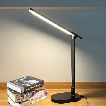 LED鋁合金臺燈 閱讀燈 護眼學習燈 可折疊檯燈 多檔無極調光觸控面板 工作床頭燈