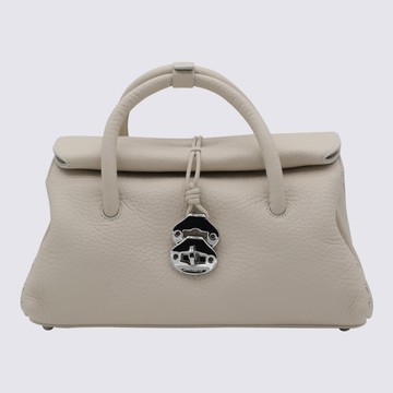 Zanellato Beige Leather Dotta Top Handle Bag