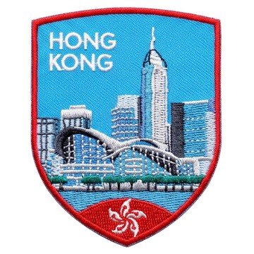 A-ONE 匯旺 地標造型刺繡 中國 香港  藍色  1個