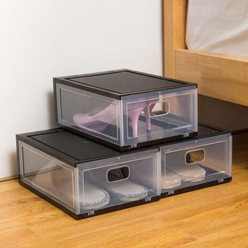 20只塑料鞋子收納盒整理箱家用透明鞋盒子組合宿舍收納鞋盒納美嘉