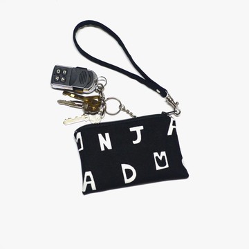 英文字母拉鍊鑰匙包 零錢包