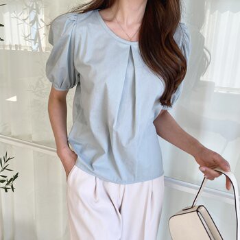 Trendywhere Trendywhere Puff Sleeve Blouse Free (XS-M)-上衣