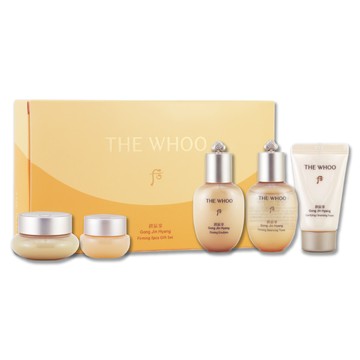 《Whoo 后》拱辰享清潤保養5件組（滋養液 20ml+清潤乳 20ml+清潤霜 10ml+活膚眼霜 4ml+洗顏乳 13ml）