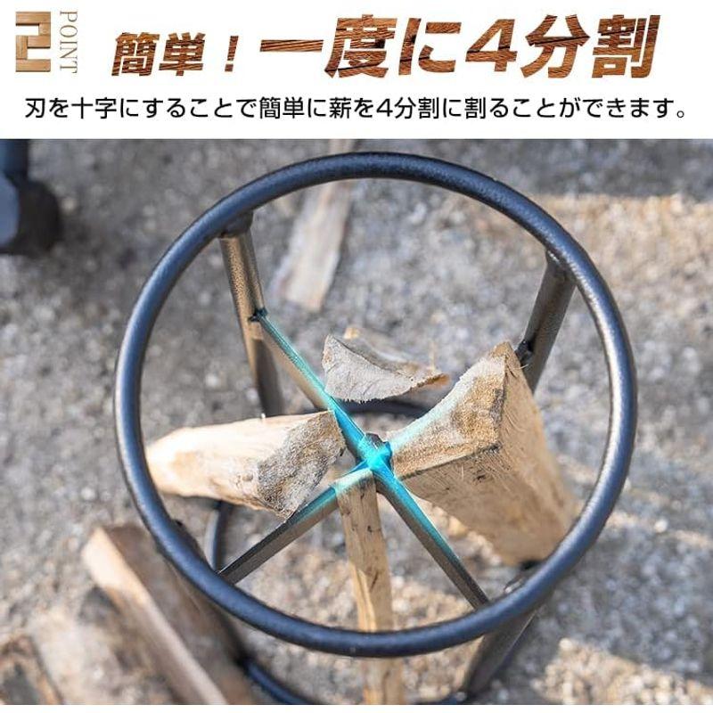 キャンプ用品 サンパーシー 薪割り台 ハンマー付き ハンマーで叩くだけ 時短 焚き付け キャンプ アウトドア 焚き火 薪ストーブ