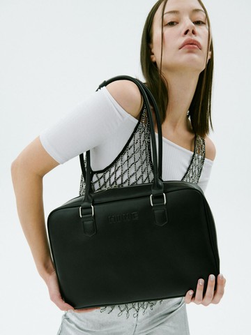 Flutter Large Shoulder Bag_Black