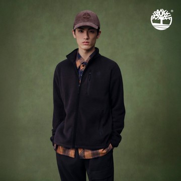 Timberland 男款黑色抓絨外套|A6BM4001