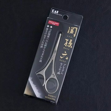 日本製 KAI 貝印 關孫六 不銹鋼 安全 薄刃 鼻毛剪 (HC-3512)