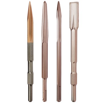 打墻五坑電鎬尖鑿扁鏟鋼鑿方柄六角電錘工具鏟子鎬頭黑人鉆頭鑿子